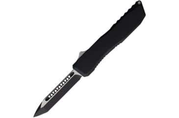 Image of EOS Auto Harpoon OTF Automatic Folding Knives, 3.75in, CPM-20CV Stainless, Tanto Blade, Black Anodized Aluminum Handle, EOS113