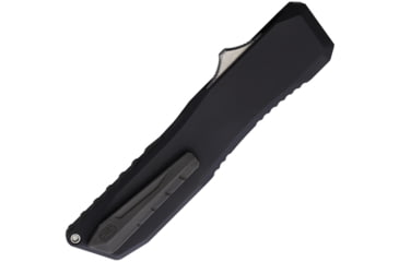 Image of EOS Auto Harpoon OTF Blk CF Automatic Folding Knife, 3.75in, CPM S35VN Stainless Dagger Blade, Black Aluminum handle, AUTO TUNGSTEN BLACK DAGGER