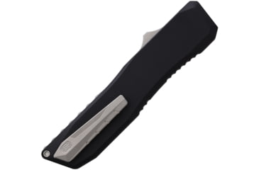 Image of EOS Auto Harpoon OTF Automatic Folding Knife, 3.75in, MagnaCut Steel, Satin Dagger Blade, Black DLC Aluminum Handle, AUTO BLACK AND SATIN DAGGER
