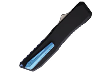 Image of EOS Auto Harpoon OTF Automatic Folding Knife, 3.75in, CPM-20CV Stainless, Tanto Blade, Black/Blue Anodized Aluminum Handle, EOS121