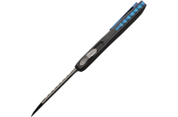 Image of EOS Auto Harpoon OTF Automatic Folding Knife, 3.75in, CPM-20CV Stainless, Tanto Blade, Gray/Blue Aluminum Handle, EOS123