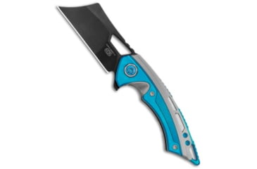 Image of Eos EOS Mini Nautilus Frame Lock Knife Titanium Satin/Blue 3.1" Black, Blue/Gray, CPM S60V, adult, BHQ-120715