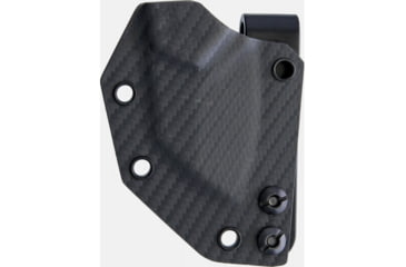 Image of EOS Krab 007 Fixed Blade Knife, 5in Overall, 2in Cpm-154 SS Blade, Carbon Fiber Handle, Stonewash And Satin Blade, 007 Hardware, Black Kydex Sheath, EOS003
