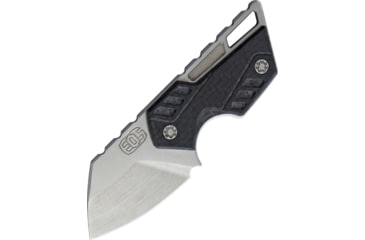 Image of EOS Krab 007 Fixed Blade Knife, 5in Overall, 2in Cpm-154 SS Blade, Carbon Fiber Handle, Stonewash And Satin Blade, 007 Hardware, Black Kydex Sheath, EOS003