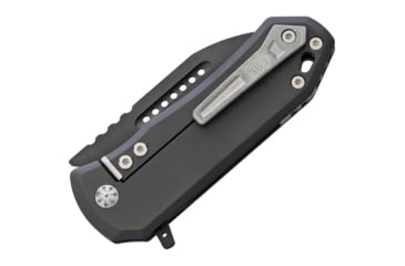 Image of EOS Orca S Framelock DLC Folding Knife, 3in Black Dlc Coated Cpm S35Vn SS Modified Tanto Blade, Black Dlc Coated Titanium Handle, Pocket Clip,, EOS001