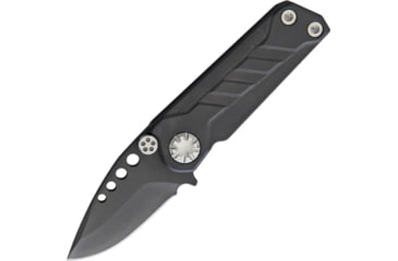 Image of EOS Prawn Folder DLC Spear Folding Knife, 2in Black Dlc Coated SS Spear Point Blade, Black Dlc Coated Titanium Handle, EOS026
