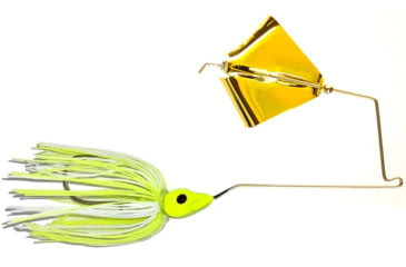 Image of Epic Baits Buzz Bait Slow Rollr, Gold Blade, Chart/White, 1/2 oz, BBSR12CHTBLFGB026