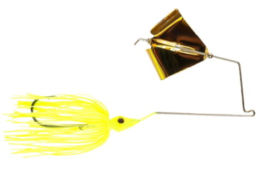 Image of Epic Baits Buzz Bait Slow Rollr, Gold Blade, Chartreuse, 3/8 oz, BBSR38CHTBLFGB022