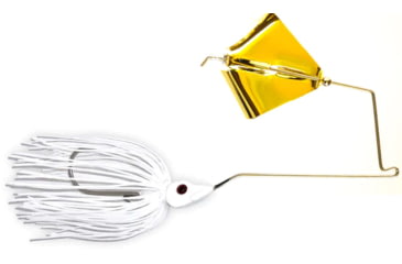 Image of Epic Baits Buzz Bait Slow Rollr, Gold Blade, Ghost White, 1/2 oz, BBSR12WHTBLFGB027