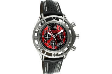 Image of Equipe Eqb104 Mustang Boss 302 Mens Watch - Silver Case, Red Dial w/ Black Stripe