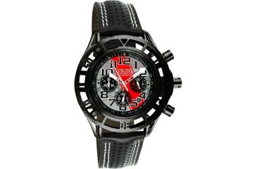 Image of Equipe Eqb106 Mustang Boss 302 Mens Watch - Black Case, Silver Dial w/ Red Stripe