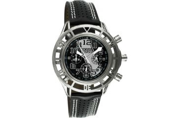 Image of Equipe Eqb107 Mustang Boss 302 Mens Watch - Silver Case, Black Dial w/ Silver Stripe