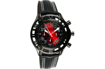 Image of Equipe Eqb108 Mustang Boss 302 Mens Watch - Black Case, Black Dial w/ Red Stripe