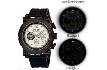 Image of Equipe Tritium Stud Wrist Watches - Men's, Black/White, One Size, EQUET505