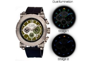 Image of Equipe Tritium Stud Mens Watch, Black-Silver-Olive EQUET507
