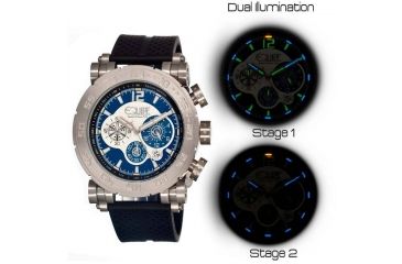Image of Equipe Tritium Stud Mens Watch, Black-Silver-Blue EQUET508