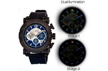 Image of Equipe Tritium Stud Mens Watch, Black-Blue-Multicolor EQUET509