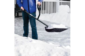 Image of Ergiesystems 18in Two-Handed Ergonomic Snow Shovel, Black SNW101