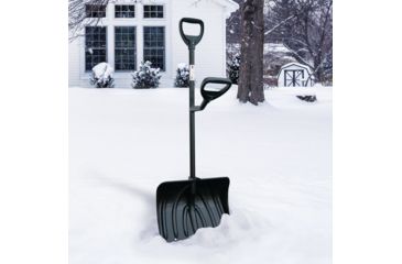 Image of Ergiesystems 18in Two-Handed Ergonomic Snow Shovel, Black SNW101