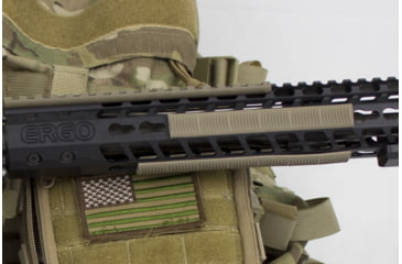 Image of Ergo 7-Slot KeyMod Wedgelok Rail Covers, Pack of 4, Dark Earth, 4330-4PK-ERGO-DE-B