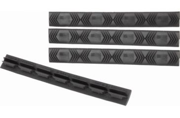 Image of ERGO 7-Slot KeyMod Wedgelok Rail Cover, 4 Pack, American Flag, Black, 4330-4PK-FLAG-BK