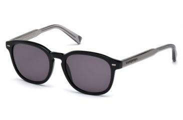 Image of Ermenegildo Zegna EZ0005 Sunglasses - Black Frame Color, Smoke Lens Color