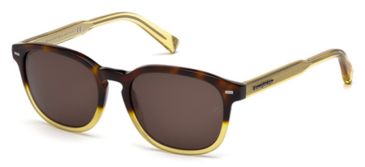 Image of Ermenegildo Zegna EZ0005 Sunglasses - Havana Frame Color, Roviex Lens Color