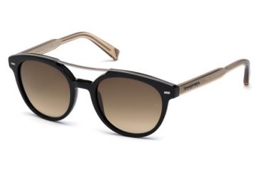 Image of Ermenegildo Zegna EZ0006 Sunglasses - Shiny Black Frame Color