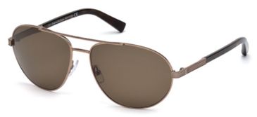 Image of Ermenegildo Zegna EZ0011 Sunglasses - Shiny Light Bronze Frame Color, Roviex Polarized Lens Color