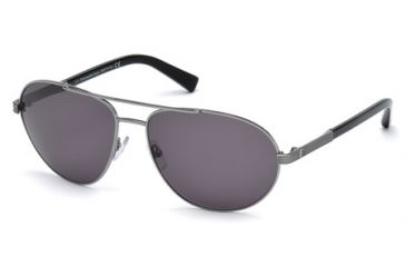 Image of Ermenegildo Zegna EZ0011 Sunglasses - Shiny Palladium Frame Color, Smoke Lens Color