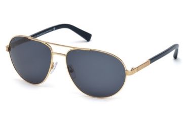 Image of Ermenegildo Zegna EZ0011 Sunglasses - Shiny Rose Gold Frame Color, Blue Lens Color