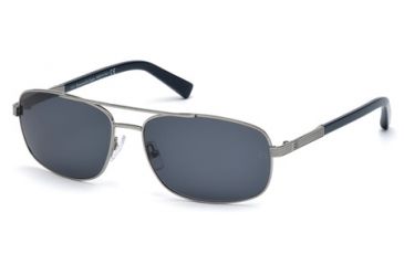 Image of Ermenegildo Zegna EZ0012 Sunglasses - Shiny Dark Ruthenium Frame Color
