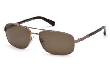 Image of Ermenegildo Zegna EZ0012 Sunglasses - Shiny Light Bronze Frame Color