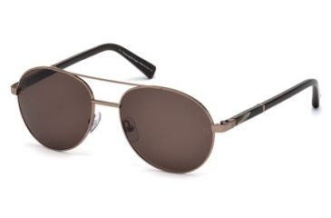 Image of Ermenegildo Zegna EZ0013 Sunglasses - Shiny Light Bronze Frame Color, Roviex Lens Color