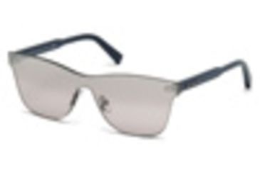 Image of Ermenegildo Zegna EZ0025 Sunglasses - Grey Frame Color, Smoke Mirror Lens Color