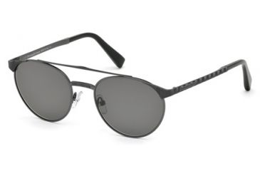 Image of Ermenegildo Zegna EZ0026 Sunglasses - Matte Gun Metal Frame Color, Smoke Lens Color