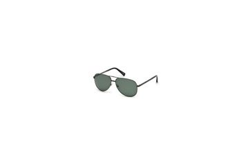Image of Ermenegildo Zegna EZ0027 Sunglasses - Matte Gun Metal Frame Color, Green Lens Color