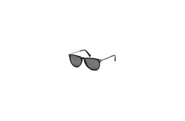 Image of Ermenegildo Zegna EZ0038 Sunglasses - Shiny Black / Smoke Frame Color