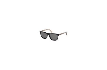 Image of Ermenegildo Zegna EZ0041 Sunglasses - Shiny Black / Smoke Frame Color