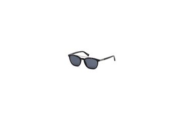 Image of Ermenegildo Zegna EZ0044 Sunglasses - Shiny Black Frame Color, Blue Lens Color
