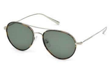 Image of Ermenegildo Zegna EZ0053 Sunglasses - Shiny Light Ruthenium Frame Color, Green Lens Color