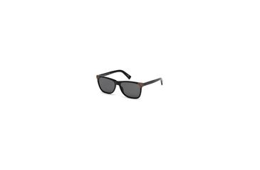 Image of Ermenegildo Zegna EZ0082 Sunglasses - Shiny Black Frame Color, Smoke Lens Color