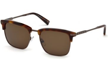 Image of Ermenegildo Zegna EZ0092 Sunglasses - Dark Havana Frame Color, Roviex Lens Color