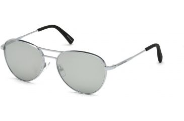 Image of Ermenegildo Zegna EZ0098 Sunglasses - Shiny Rhodium Frame Color, Smoke Mirror Lens Color