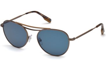 Image of Ermenegildo Zegna EZ0103 Sunglasses - Matte Light Bronze Frame Color, Blue Lens Color
