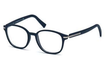 Image of Ermenegildo Zegna EZ5004 Eyeglass Frames - Shiny Blue Frame Color