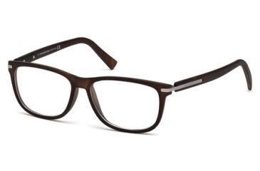 Image of Ermenegildo Zegna EZ5005 Eyeglass Frames - Matte Dark Brown Frame Color
