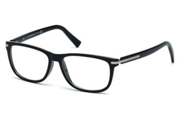 Image of Ermenegildo Zegna EZ5005 Eyeglass Frames - Shiny Black Frame Color