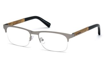 Image of Ermenegildo Zegna EZ5014 Eyeglass Frames - Shiny Light Ruthenium Frame Color