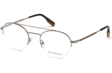 Image of Ermenegildo Zegna EZ5131 Eyeglass Frames - Shiny Light Ruthenium Frame Color, Shiny Light Ruthenium Lens Color